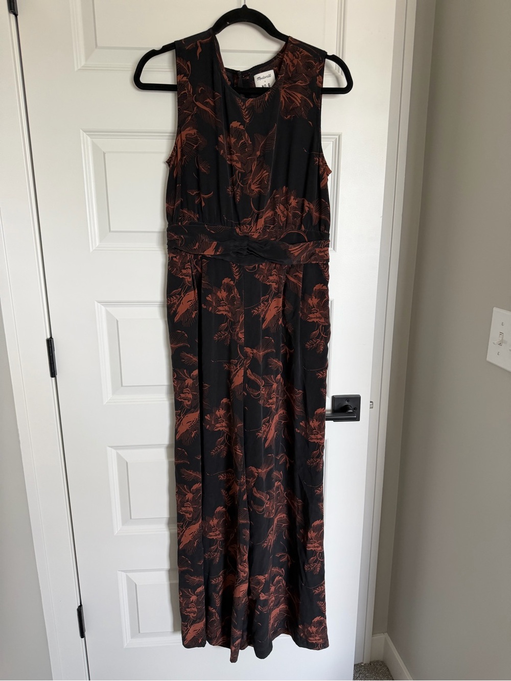 Madewell No 6 100% silk wide leg jumpsuit